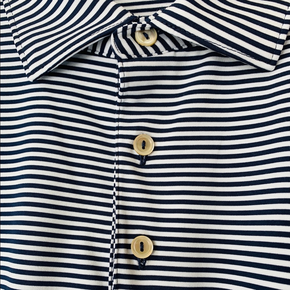 PETER MILLAR Men’s Large Polo Shirt Striped - Picture 5 of 12